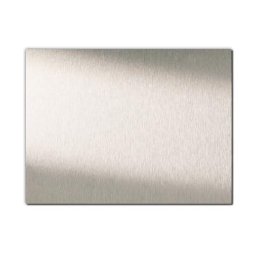 Baumaxxe Panneau composite en aluminium, argent brossé I 15 x 20 cm I Plaque en aluminium I az137