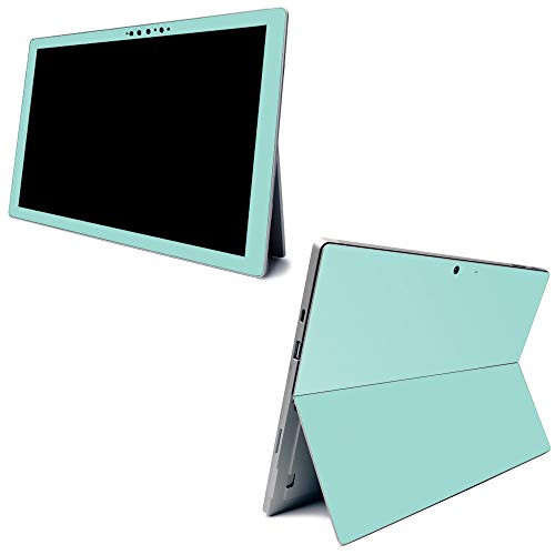 Image of MightySkins Carbon Fiber Skin for Microsoft Surface Pro 7 - Solid Seafoam | Textured Carbon Fiber Finish | Easy to Apply, Remove, and Change Styles | Made in The USA
