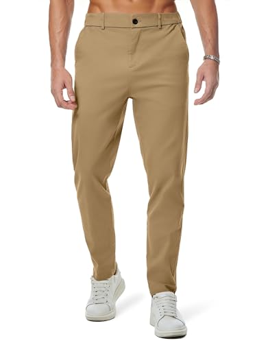 Chino élégant ajusté pour homme en sergé de coton haut de gamme