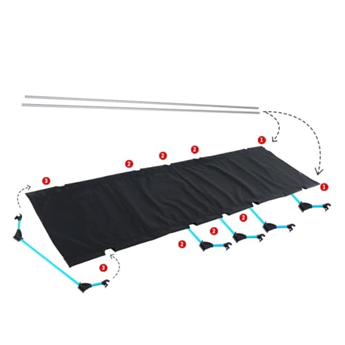 Lit pliant extérieur ultra léger avec structure stable pour camping