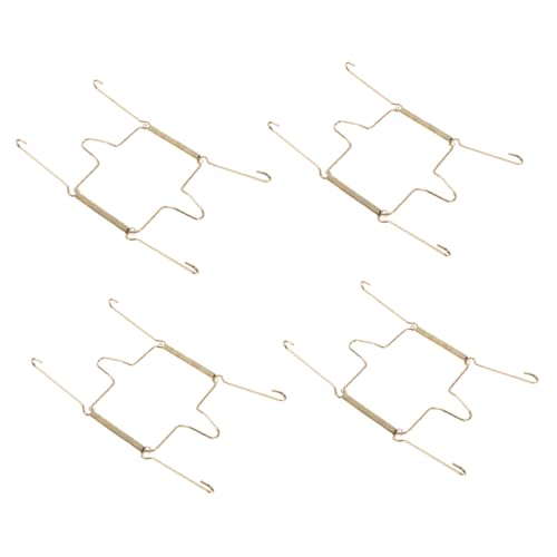 Cabilock 4pcs U-shaped Spring Plate Hangers Stainless Steel Decorative Plate Hooks for Wall Display Easy to Install Secure Grip for User-friendly Design for Home Decor