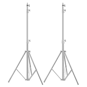 Heavy Duty Light Stand Tripod Stand for Photography, 9.19 Feet/2.8m Stainless Steel Light Tripods for Softbox, Speedlight, Strobe Light, Umbrella – Pack of 2