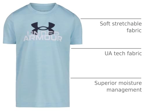 Image of Under Armour Boys' Short Sleeve Logo Graphic T-Shirt, Lightweight & Breathable, Relaxed Fit