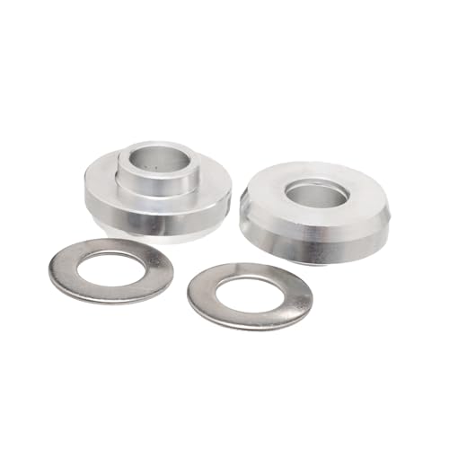 Zxturbi Bully 3/8 Zoll auf 14 mm Achsenadapter-Set (Paar) mit Unterlegscheiben, kompatibel mit BMX Park & Street Bikes, aus robustem 7075 Aluminium