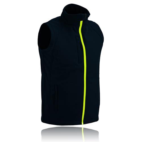 Mens Softshell Gilet Water Repellant Durable Wind Resistant Jacket- Perfect for Outdoor Activities Walking Hiking Camping Running Bodywarmer (UK, Alpha, XXL, Regular, Regular, Navy Blue)