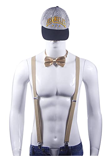 Image of Men's Suspenders Bowtie Set Elastic Y Shape Style Women's Suspenders Bowtie For Wedding&Formal Events