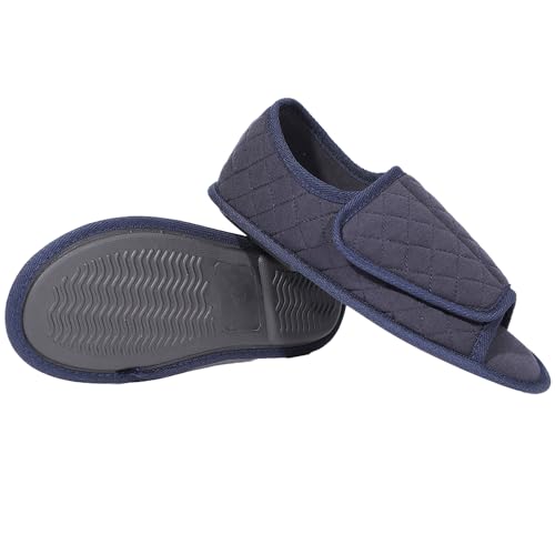 Urbancolor Women Adjustable Indoor Slippers Memory Foam House Shoes Open Toe Diabetic Slipper Arthritis Edema Extra Wide Shoes3