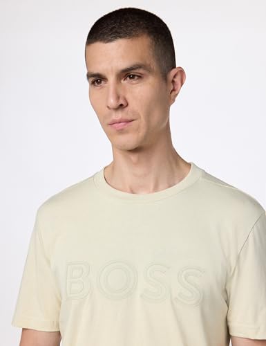 BOSS Mens Outlined Logo Crew Neck T-Shirt