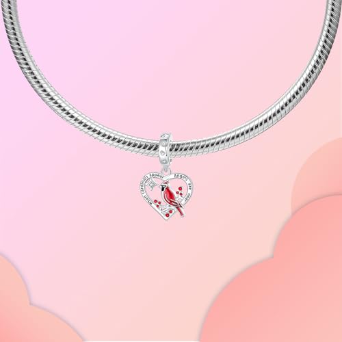 Image of LUXILLA Love You Best Friend Grandma Wife Heart Charm 925 Sterling Silver Charms Fit for Bracelets Necklace Jewelry Gift for Women