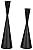 Vixdonos Metal Candle Holders Taper Candlestick Holders Set of 2 Table Decorative Candle Stand for Wedding, Dinning, Party,Home Decor (Matte Black)