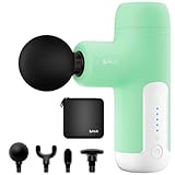 筋膜リリースガン【2024最新昇級 MINI】Lihilis ハンディ AI自動モード 6段階強力振動 340g超軽量 Type-C急速充電 4000mAh大容量(12時間以上連続使用) 静音 携帯便利 4個ヘッド付属 収納ケース付き 誕生日プレゼント 女性 男性 父の日 母の日 敬老の日 ギフト最適 (グリーン)