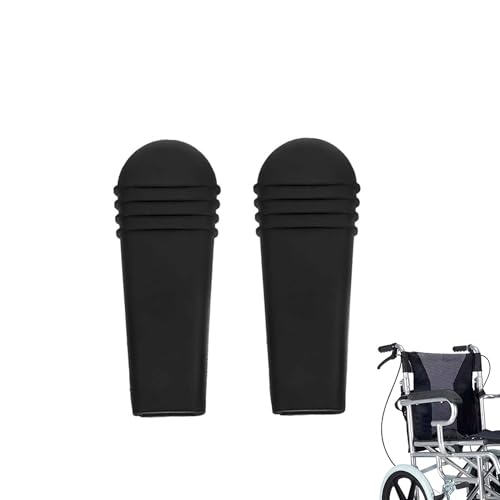 TUKEVA 1 Par mango de freno para silla de ruedas EmpuñAduras De Freno Para Sillas De Ruedas Cubierta De Manija De Freno De Silla De Ruedas PVC Para Sillas De Ruedas (Negro, 8 x 3 x 1 cm)