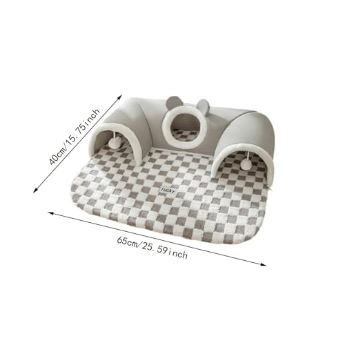 Tunnel pour chat pliable et modulable avec nid amovible taille M - 4