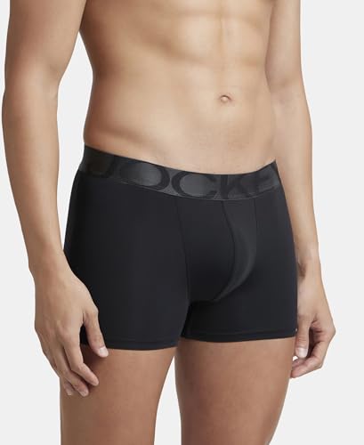 Image of Jockey IC28 Men Tactel Microfiber Elastane Stretch Solid Trunk with Moisture Move Properties (Pack of 2)
