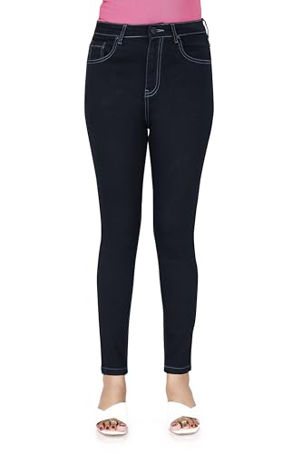 Image of TWGE - Women's Mid Rise Skinny Fit Jeans - Single Button, Stretchable Denim Pants - Ankle Length - Stylish Casual Wear Pack of 1
