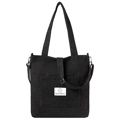 Makukke Corduroy Totes Bag - Women's Shoulder Handbags Big Capacity Shopping Bag Cover