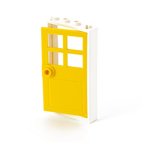 Bricks - Cornici con Porta, 2 Pezzi, 1 x 4 x 6, Colore: Bianco/Giallo - Lego - Immagine 1