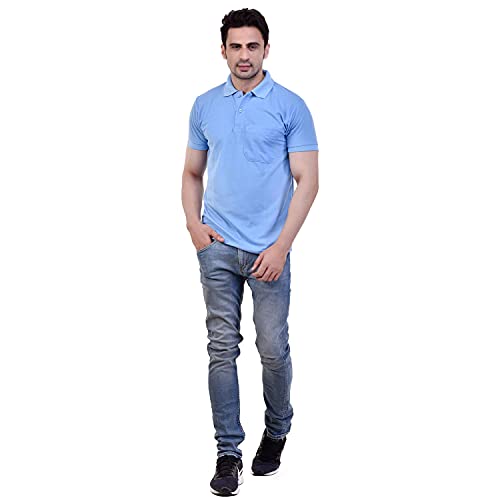 Image of SMAN Men's Polo T-Shirt Regular Fit Half Sleeve Multi Color Combo Pack of 2