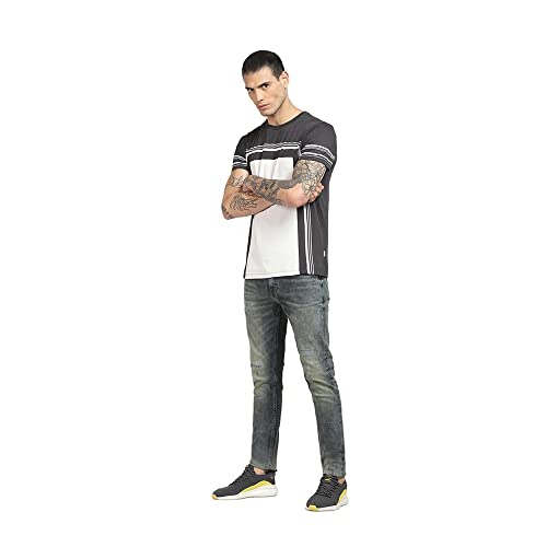 Image of JACK & JONES Printed Cotton Slim Fit Men's T-Shirt