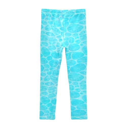 Waves in Sea Girls Leggings,Workout Leggings for Girls Toddler Athletic Leggings Size for 3-10T2