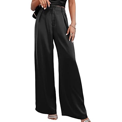 SweatyRocks High Waist Satin Pants Cover