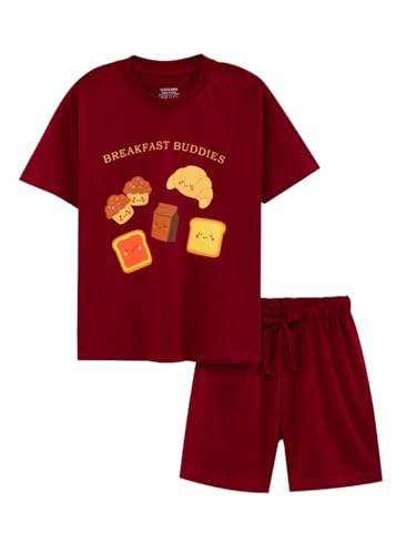 Image of Nap Chief Kids Cotton Printed Co ord Sets for Boys & Girls, T Shirt and Shorts for Casual Wear