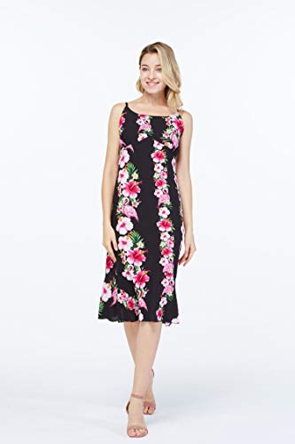 Image of Women's Hawaiian Mermaid Ruffle Dress Signature Prints | Mermaid Silhouette; Ruffle Hem; Soft Rayon Fabric; Signature Floral Prints; Resort Vacation Style