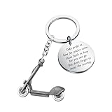 FUSTMW Scooter Keychain Gifts for Scooter Riders Keyring Moped Keychain Scooter Lover Gift for Son Daughter Friend