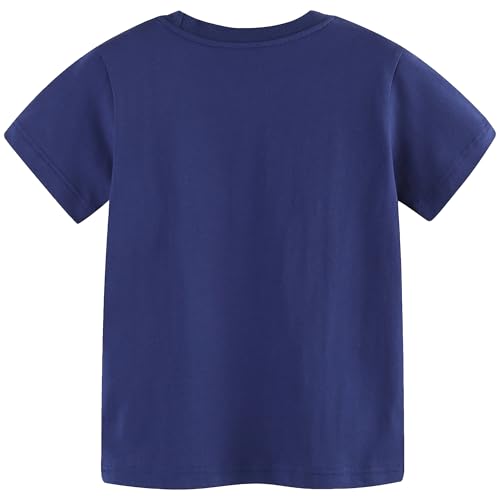 Image of AIWUHE Toddler T Shirts Cotton Summer Tshirts Boys Girls Short Sleeve Tee Tops Casual Graphic Clothes Crew Neck Shirts 2-6Y