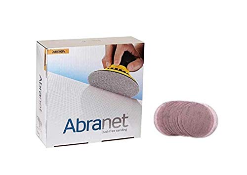 FUNMILY Mirka Abranet Lot de 10 disques abrasifs 150 mm en céramique, grain 320, oxyde d'aluminium, compatibles avec meuleuse d'angle manuelle, ponçage manuel
