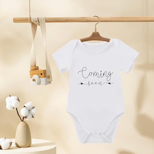 Pregnancy Baby Announcement Pregnancy Announcement Onesie Bodysuit Baby Coming Soon Unisex Baby Bodysuit Vest Pregnancys Reveal Gift Baby Announcements Ideas for Dad or Grandparents