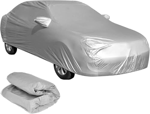 ARATERVIO Autoabdeckung Allwetterschutz wasserdichte & UV-beständige Komplett Autoabdeckung mit Kratzschutz Atmungsaktiv Für Limousine SUV & Kombi Ganzjahres Auto Schutzplane (L)