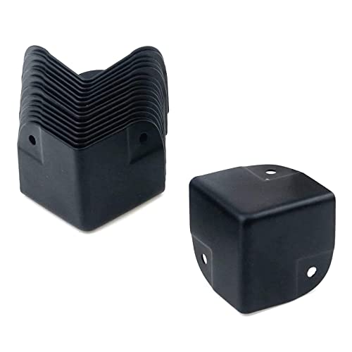 Image of MY MIRONEY 1.57 inch Black Corner Protector 16Pcs Metal Cabinets Speaker Corners Protector for Flight Road Case Cabinet,Amplifier Speaker Cabinet