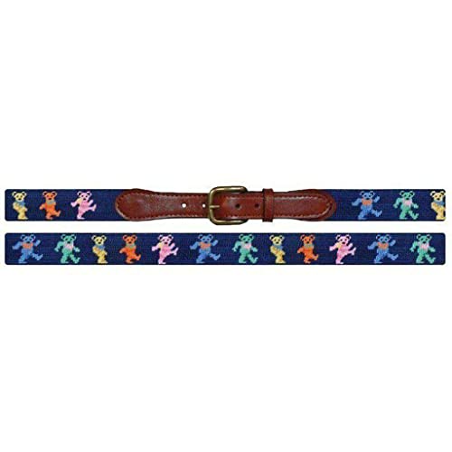 Dancing Bears Needlepoint Belt in Navy by Smathers & Branson2