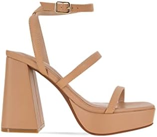BCBGeneration Women's GALANA Heeled Sandal, TAN, 9 | Image 1
