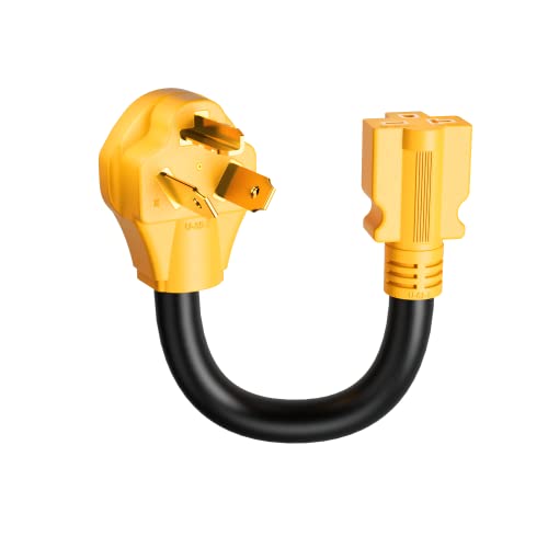 MECMO NEMA 1030P 30Amp Dryer Plug to 620R TBlade Adapter Cord, 30A