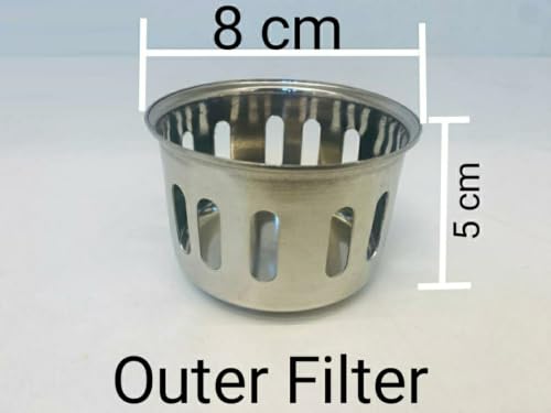Image of Stainless Steel Centre Hole Round Floor Drain 5 Inch | Anti Cockroach Bathroom Drain Jali | Floor Trap Cover
