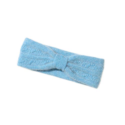 Modassori Damen-Mode Stirnband Wolle Angora Kaschmir einfarbig Blau trendy Kollektion Herbst-Winter 2021-2022 Cover