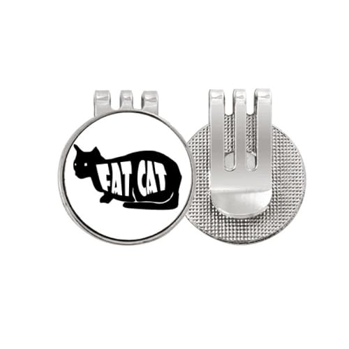 Marqueur de balle de golf magnétique émail chat noir accessoire