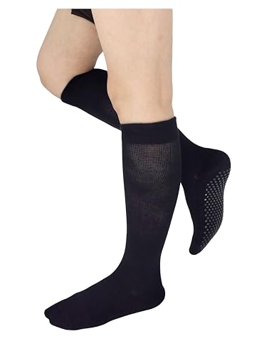 Women's Cushioned Odor Control Compression Knee High/Low Cut Non Slip Gel Grips Yoga Pilate Barre Dance Socks3