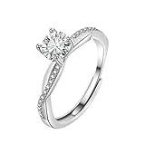 XENQITO 1 Piezas Anillos Mujer Plata Anillo Anillos Pulgar Ajustable Anillos de Compromiso Alianzas Boda Anillo de Promesa Anillos Mujer Aniversario Anillos Eterno Anillo de Promesa Anillo Plata