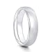 KAZITSAN 6mm Stainless Steel Ring for Men High Polish Plain Dome Silver Wedding Band Comfort Fit Size 8