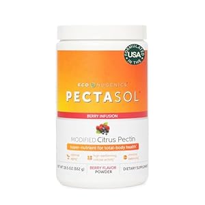 PectaSol Modified Citrus Pectin – 551g Berry Powder – Total-Body Health Supplement to Support Heart, Immune System, Inflammation Response & Healthy Aging + Maintain Healthy Galectin-3 Levels