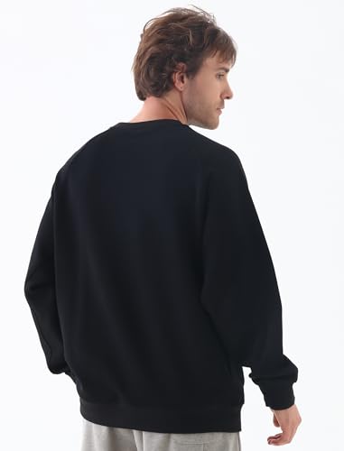 MagnaMan Crewneck Sweatshirt For Men - Long Sleeve Cotton Blend Oversized Crewneck Sweatshirt4