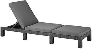 Allibert Daytona Sunlounger - Graphite with Grey Cushion