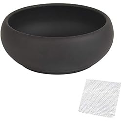 Maceteros Japoneses Happy Bonsai Maceta redonda de cerámica sin esmaltar de 6 pulgadas + pantalla de drenaje