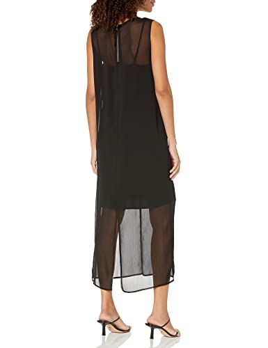 Dkny Women's Partially Lined Zip-Closure Midi Dress, Black #TOP4
