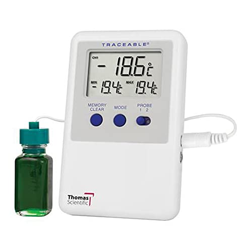 Thomas 4737 Traceable Ultra Refrigerator/Freezer Thermometer, 1 Plastic Bottle Probe (Pack of 1)