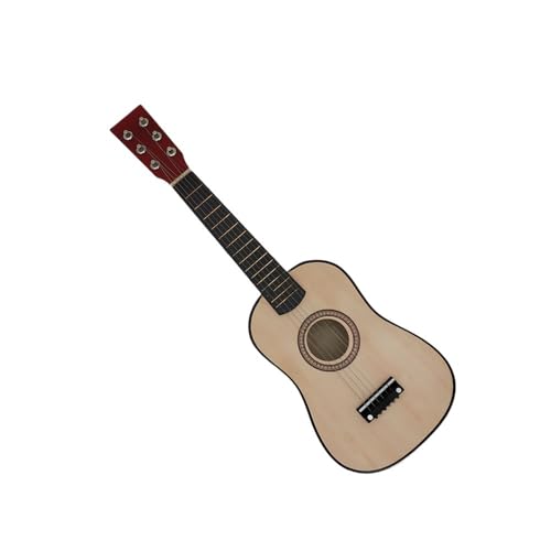 Kinder-Akustikgitarre, 58,4 cm, leicht, mehrfarbig, Anfängergitarre aus Holz, für Zuhause und Musikunterricht (Holzfarbe)