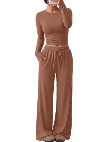 Image of Trendy Queen Women's 2 Piece 2026 Fall Fashion Lounge Set with Pockets